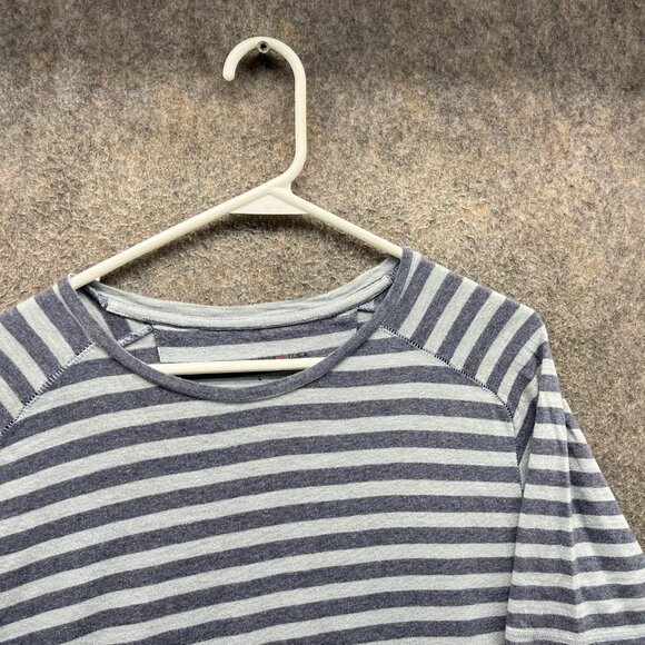 John Varvatos USA Shirt Mens Large Gray Stripe Short Sleeve Crewneck Cotton - Picture 7 of 9